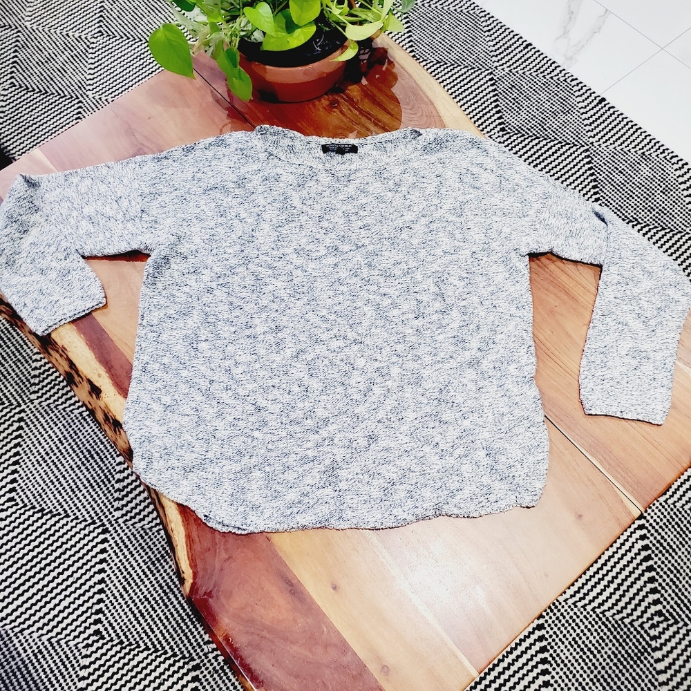 Banana Republic Italian Marl Heathered Boat Neck Raglan Knit Top